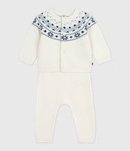 Load image into Gallery viewer, AW25 - A0ECE 01 WHITE BLUE FALL WINTER 2025/26 NEWBORN OUTFITS SWEATER

