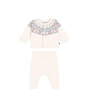 Load image into Gallery viewer, AW25 - A0ECE 02 WHITE PINK CARDIGAN FALL WINTER 2025/26 NEWBORN OUTFITS SWEATER
