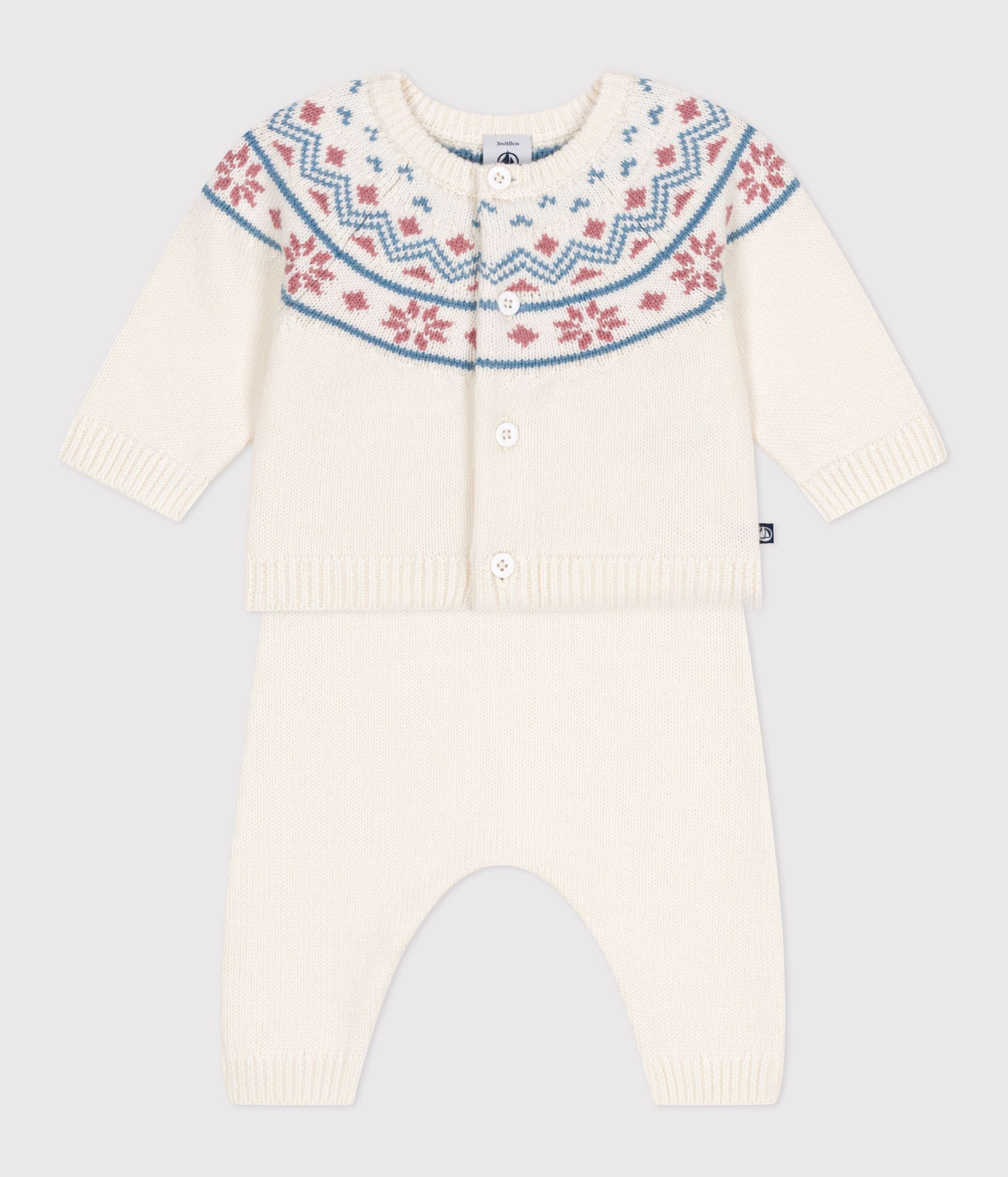 AW25 - A0ECE PK 02 WHITE PINK BABY FALL WINTER 2025 NEWBORN SETS