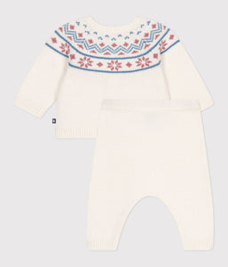 AW25 - A0ECE 02 WHITE PINK CARDIGAN FALL WINTER 2025/26 NEWBORN OUTFITS SWEATER