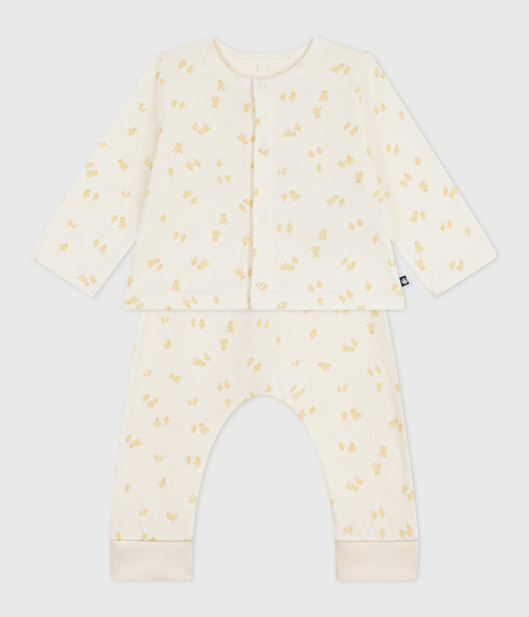 AW25 - A0ECS 01 CREAM YELLOW CARDIGAN FALL WINTER 2025/26 LONG SLEEVES NEWBORN OUTFITS