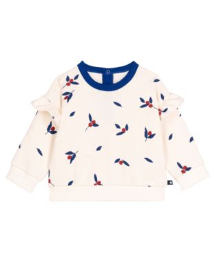 AW25 - A0EE4 01 WHITE MULTI FALL WINTER 2025/26 FLORAL LONG SLEEVES SWEATSHIRTS TOP