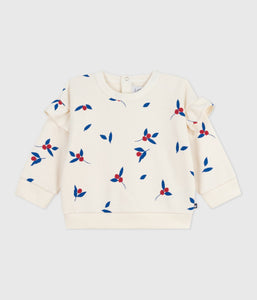 AW25 - A0EE4 01 WHITE MULTI FALL WINTER 2025/26 FLORAL LONG SLEEVES SWEATSHIRTS TOP