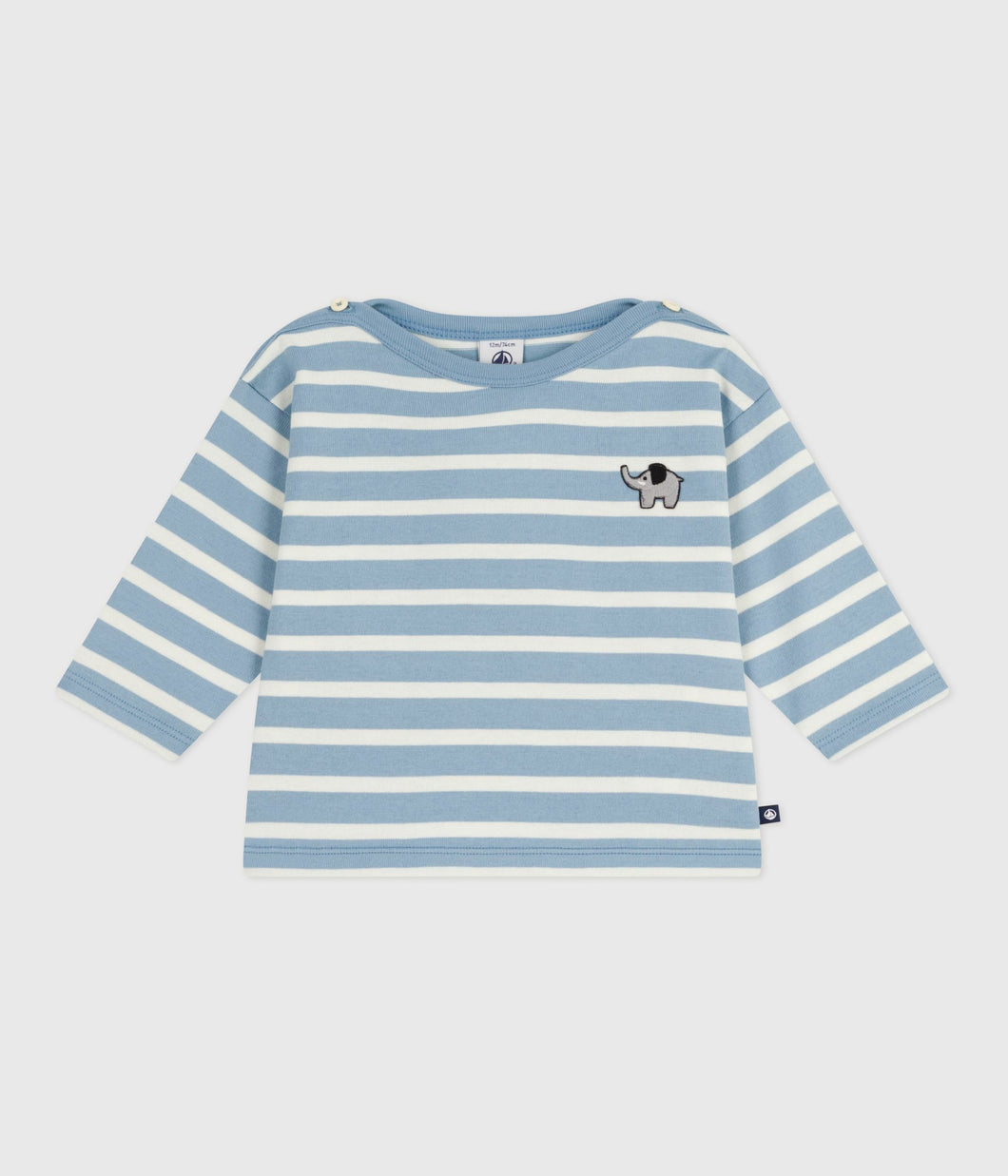 AW25 - A0EE8 02 BLUE WHITE FALL WINTER 2025/26 LONG SLEEVES STRIPES TEE TOP