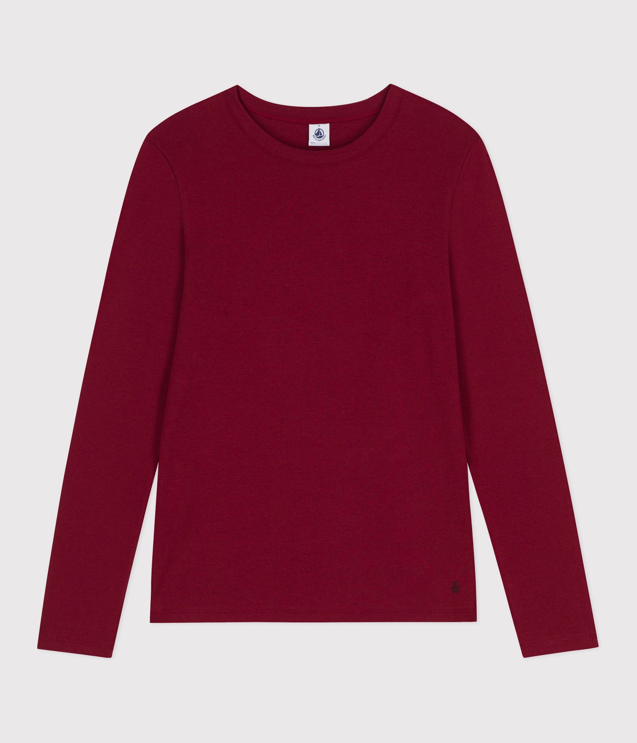AW25 - A0EG0 01 BURGUNDY LONG SLEEVES CREWNECK TEE FALL WINTER 2025/26