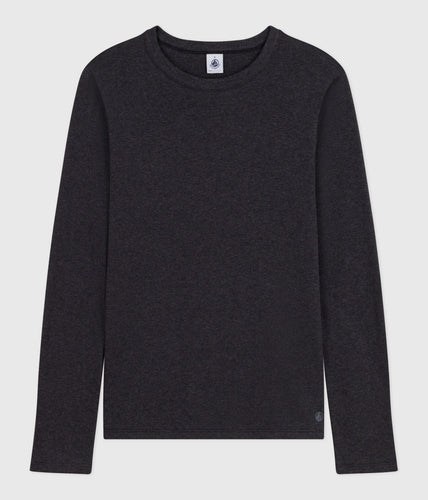 AW25 - A0EG1 01 CHARCOAL LONG SLEEVES CREWNECK TEE FALL WINTER 2025/26 T-SHIRTS