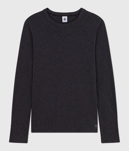 AW25 - A0EG1 01 CHARCOAL LONG SLEEVES CREWNECK TEE FALL WINTER 2025/26 T-SHIRTS