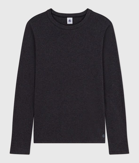 AW25 - A0EG1 01 CHARCOAL LONG SLEEVES CREWNECK TEE FALL WINTER 2025/26 T-SHIRTS