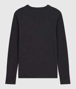 AW25 - A0EG1 01 CHARCOAL LONG SLEEVES CREWNECK TEE FALL WINTER 2025/26 T-SHIRTS