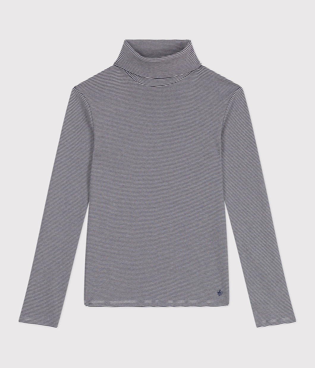 AW25 - A0EG3 01 NAVY WHITE LONG SLEEVES FALL WINTER 2025/26 STRIPES TURTLENECK