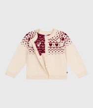 Load image into Gallery viewer, AW25 - A0EGM 01 CREAM RED CARDIGAN FALL WINTER 2025/26 HEARTS
