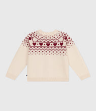Load image into Gallery viewer, AW25 - A0EGM 01 CREAM RED CARDIGAN FALL WINTER 2025/26 HEARTS
