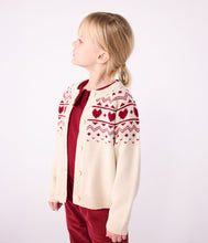 Load image into Gallery viewer, AW25 - A0EGM 01 CREAM RED CARDIGAN FALL WINTER 2025/26 HEARTS
