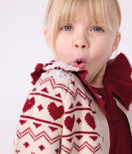 Load image into Gallery viewer, AW25 - A0EGM 01 CREAM RED CARDIGAN FALL WINTER 2025/26 HEARTS
