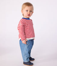 Load image into Gallery viewer, AW25 - A0EH4 01 RED WHITE FALL WINTER 2025/26 LONG SLEEVES STRIPES TEE TOP
