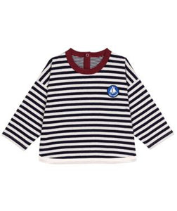 AW25 - A0EH4 02 NAVY WHITE FALL WINTER 2025/26 LONG SLEEVES STRIPES TOP
