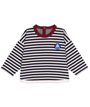AW25 - A0EH4 02 NAVY WHITE FALL WINTER 2025/26 LONG SLEEVES STRIPES TOP