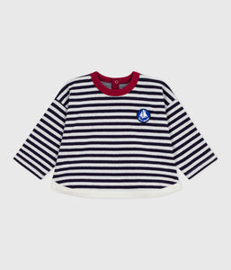 AW25 - A0EH4 02 NAVY WHITE FALL WINTER 2025/26 LONG SLEEVES STRIPES TOP