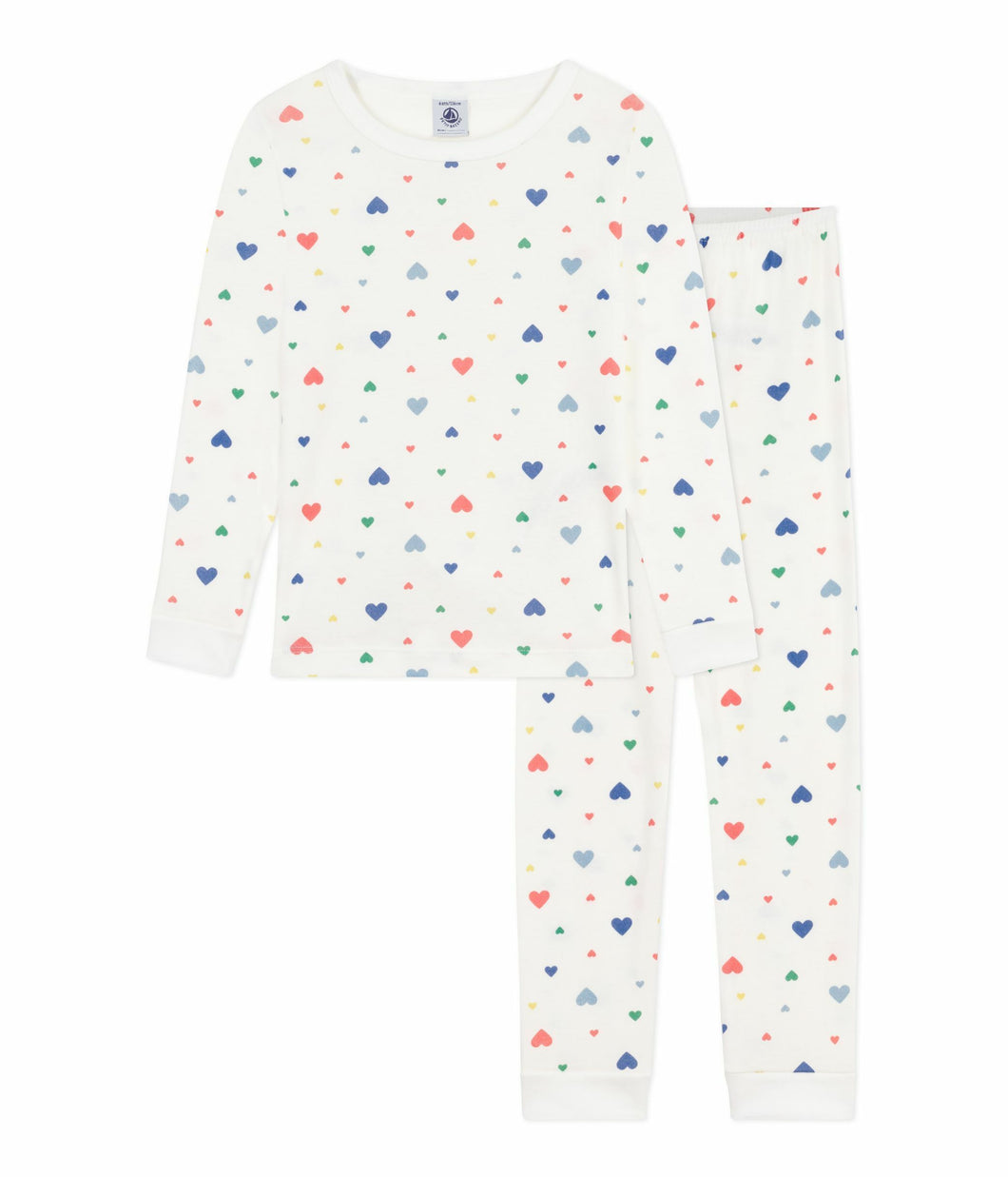 AW25 - A0EI8 01 WHITE MULTI FALL WINTER 2025/26 HEARTS HOODIE LONG SLEEVES PYJAMAS