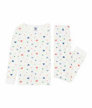 Load image into Gallery viewer, AW25 - A0EI8 01 WHITE MULTI FALL WINTER 2025/26 HEARTS HOODIE LONG SLEEVES PYJAMAS
