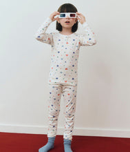 Load image into Gallery viewer, AW25 - A0EI8 01 WHITE MULTI FALL WINTER 2025/26 HEARTS HOODIE LONG SLEEVES PYJAMAS
