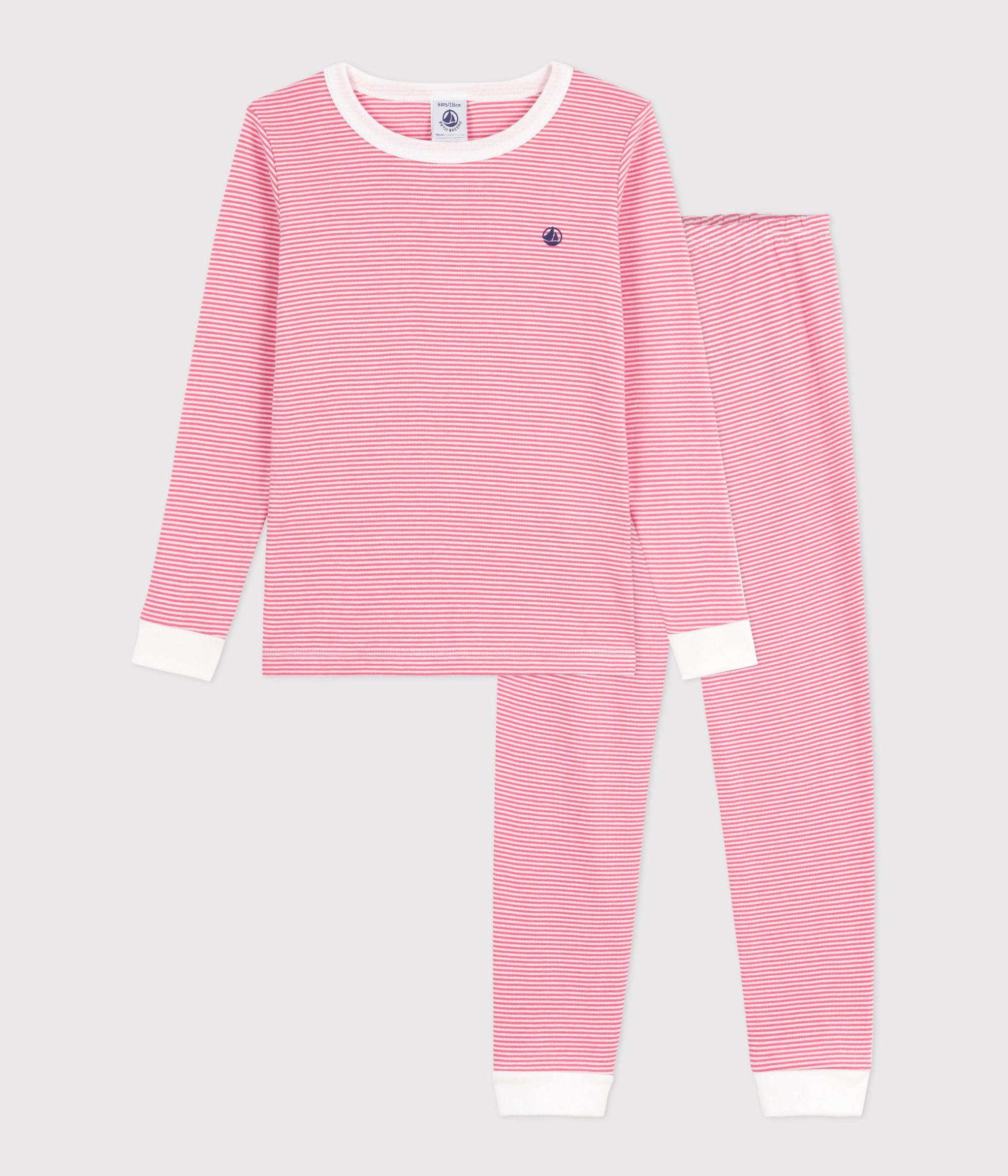 AW25 - A0EI9 01 PINK WHITE FALL WINTER 2025/26 LONG SLEEVES PYJAMAS STRIPES