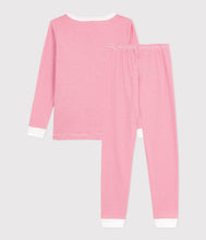 Load image into Gallery viewer, AW25 - A0EI9 01 PINK WHITE FALL WINTER 2025/26 LONG SLEEVES PYJAMAS STRIPES
