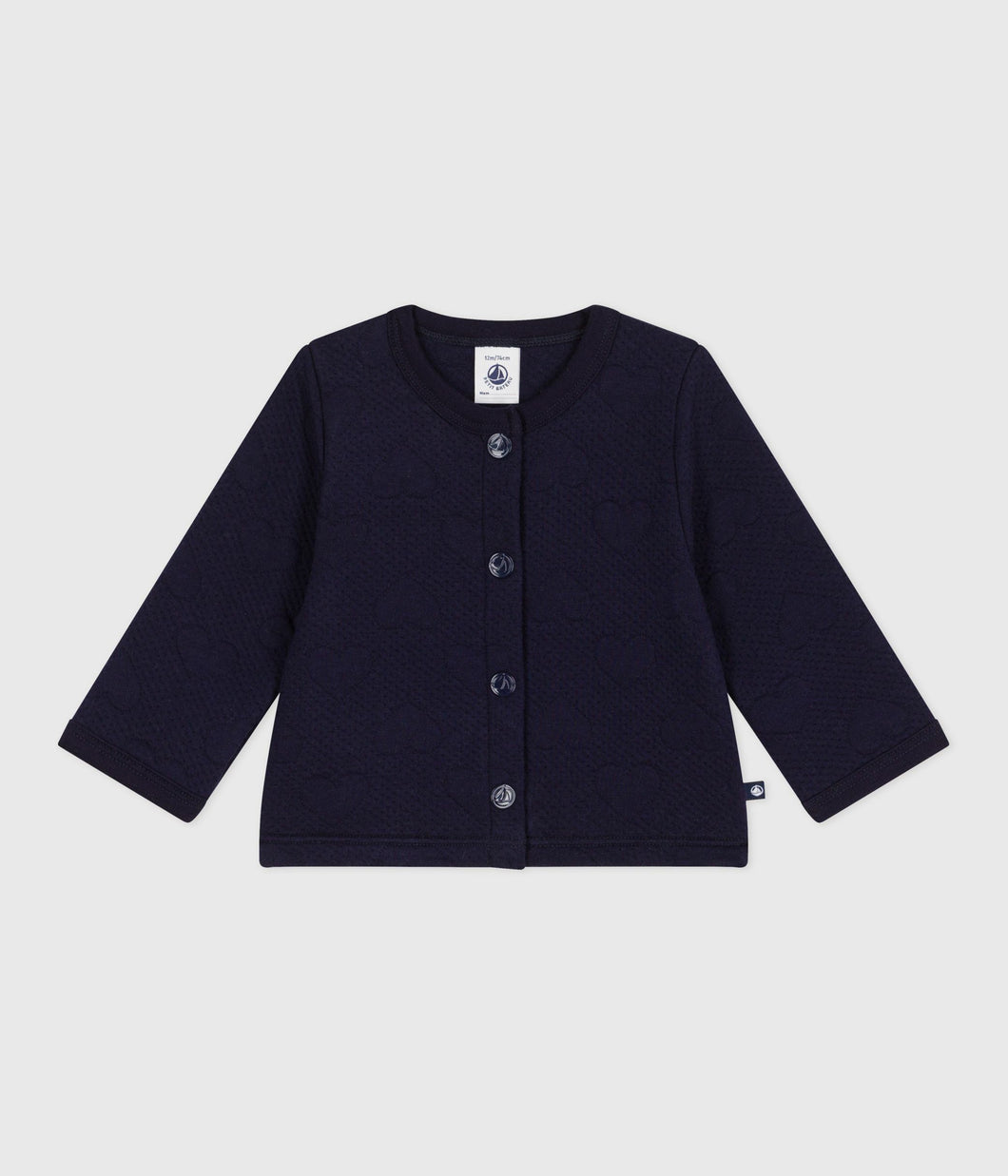AW25 - A0EJR 01 NAVY CARDIGAN FALL WINTER 2025/26 HEARTS LONG SLEEVES TOP