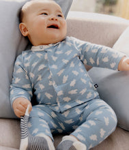Load image into Gallery viewer, AW25 - A0EKR 01 BLUE WHITE CARDIGAN FALL WINTER 2025/26 LONG SLEEVES NEWBORN OUTFITS
