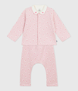 AW25 - A0EKS 01 PINK WHITE FALL WINTER 2025/26 FLORAL NEWBORN OUTFITS