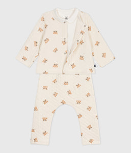 AW25 - A0EKT 01 CREAM MULTI FALL WINTER 2025/26 LONG SLEEVES NEWBORN OUTFITS
