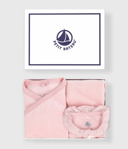 AW25 - A0EKX 01 PINK BODYSUITS CARDIGAN FALL WINTER 2025/26 HEARTS LONG SLEEVES NEWBORN OUTFITS