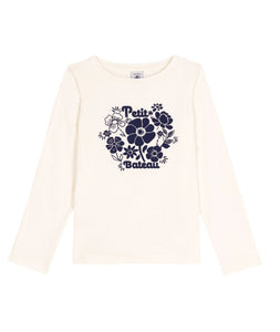 AW25 - A0ELR 01 WHITE FLOWER FALL WINTER 2025/26 FLORAL LONG SLEEVES T-SHIRTS