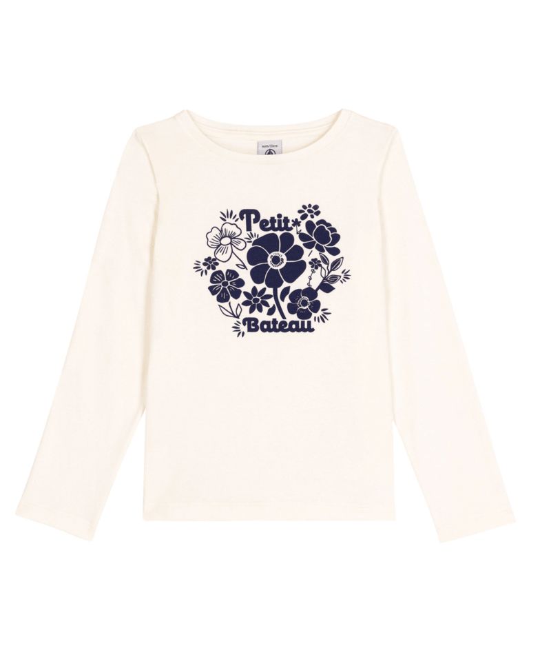 AW25 - A0ELR 01 WHITE FLOWER FALL WINTER 2025/26 FLORAL LONG SLEEVES T-SHIRTS