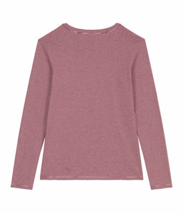 AW25 - A0EOD 01 BURGUNDY WHITE LONG SLEEVES CREWNECK TEE FALL WINTER 2025/26 STRIPES
