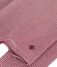 Load image into Gallery viewer, AW25 - A0EOD 01 BURGUNDY WHITE LONG SLEEVES CREWNECK TEE FALL WINTER 2025/26 STRIPES
