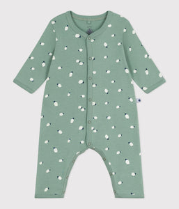 AW25 - A0EPW 01 GREEN WHITE FALL WINTER 2025/26 NEWBORN OUTFITS ROMPERS