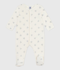 AW25 - A0ERJ 01 WHITE SILVER FALL WINTER 2025/26 HEARTS NEWBORN OUTFITS