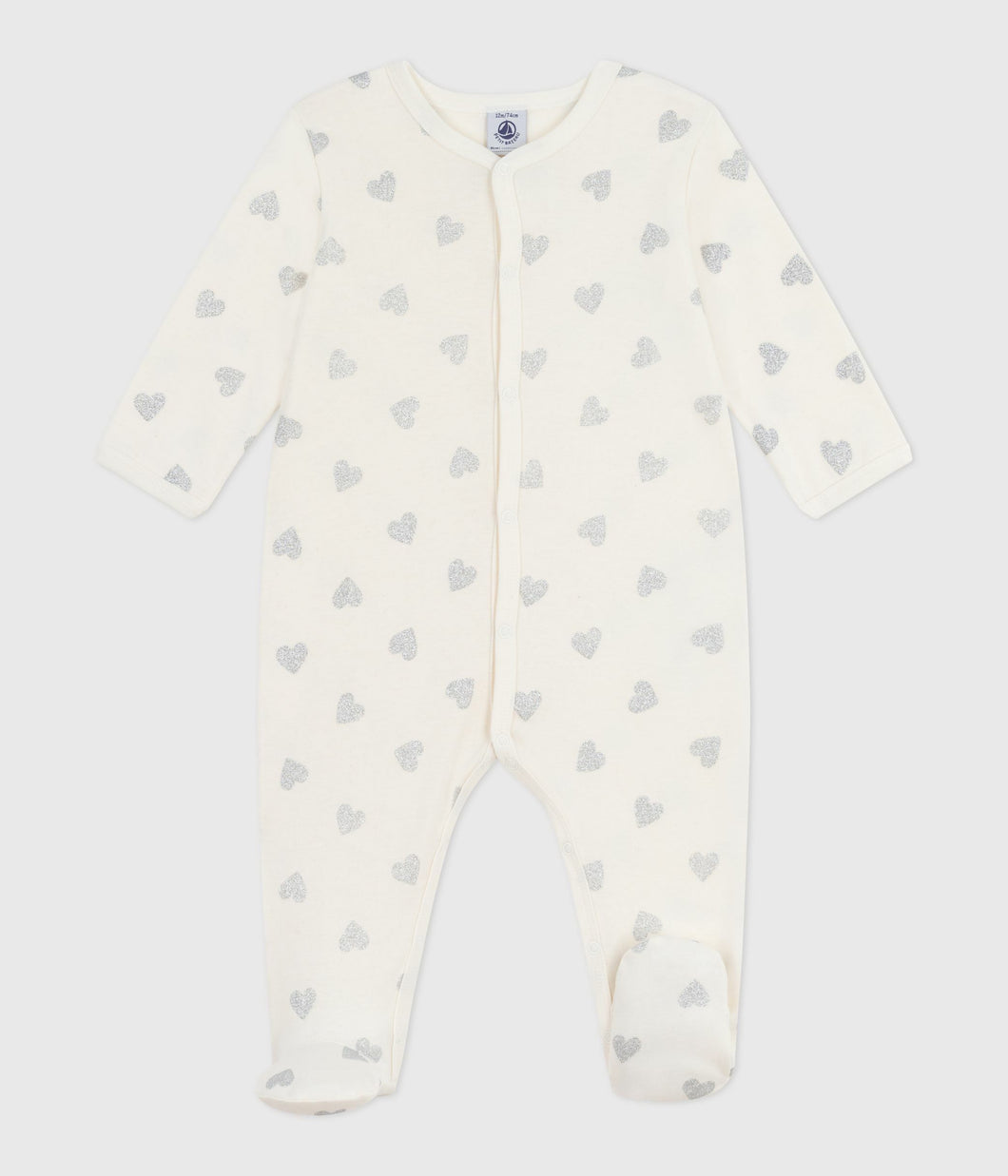 AW25 - A0ERJ 01 WHITE SILVER FALL WINTER 2025/26 HEARTS NEWBORN OUTFITS