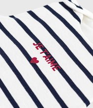 Load image into Gallery viewer, AW25 - A0EX4 01 WHITE NAVY ACCESSORIES BUNTING FALL WINTER 2025/26 NEWBORN SAILOR STRIPES
