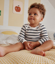 Load image into Gallery viewer, SS26 - A01TB 00 WHITE NAVY BODYSUITS NEWBORN SAILOR SPRING SUMMER 2026 STRIPES
