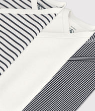 Load image into Gallery viewer, SS26 - A097H 00 WHITE NAVY BODYSUITS NEWBORN SAILOR SPRING SUMMER 2026 STRIPES
