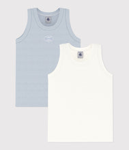 Load image into Gallery viewer, SS26 - A0BN0 00 WHITE BLUE SPRING SUMMER 2026 STRIPES TOPS UNDERWEAR
