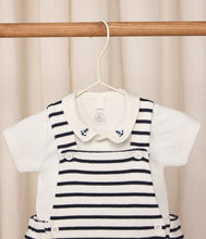 Load image into Gallery viewer, SS26 - A0EZ3 01 WHITE NAVY BABY BODYSUITS GIFT NEW ARRIVAL SETS SPRING SUMMER 2026 STRIPES
