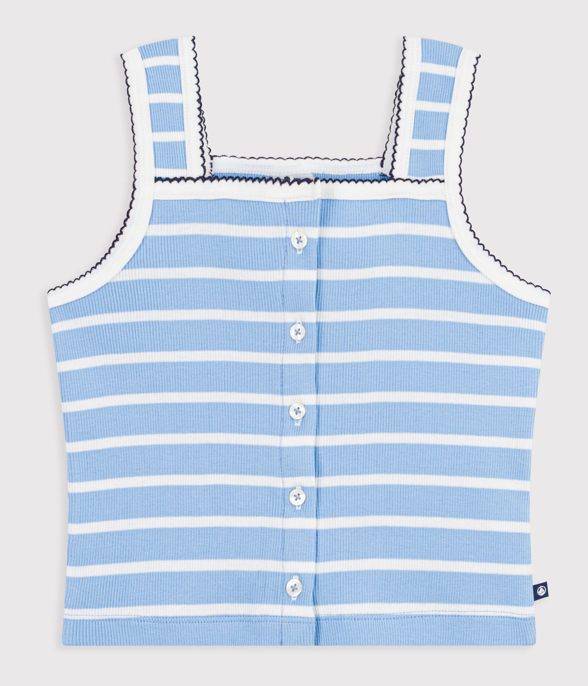 SS26 - A0EZK 01 BLUE WHITE GIRL SPRING SUMMER 2026 STRIPES TOPS