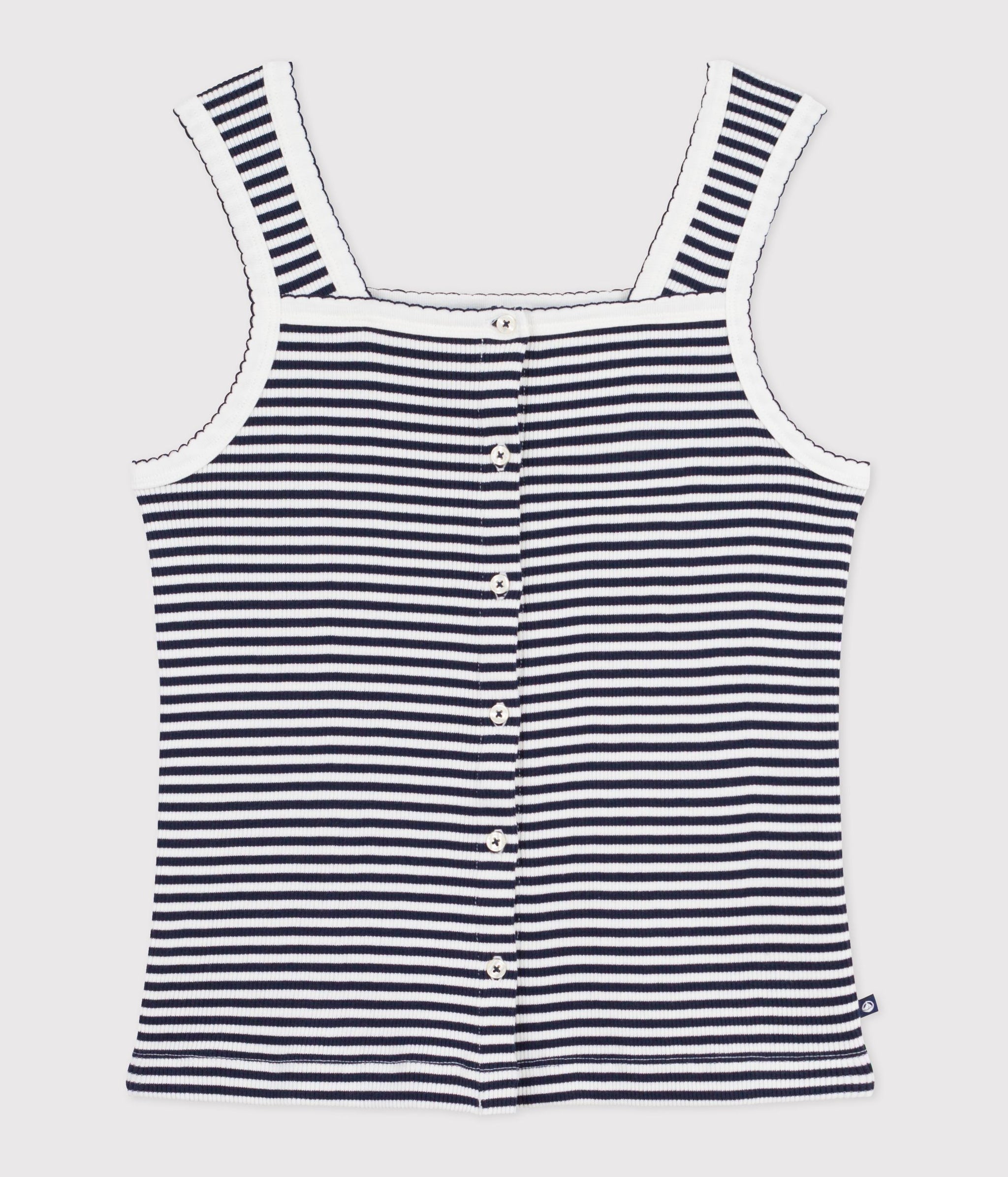 SS26 - A0F0S 01 NAVY WHITE SPRING SUMMER 2026 STRIPES TOPS WOMEN
