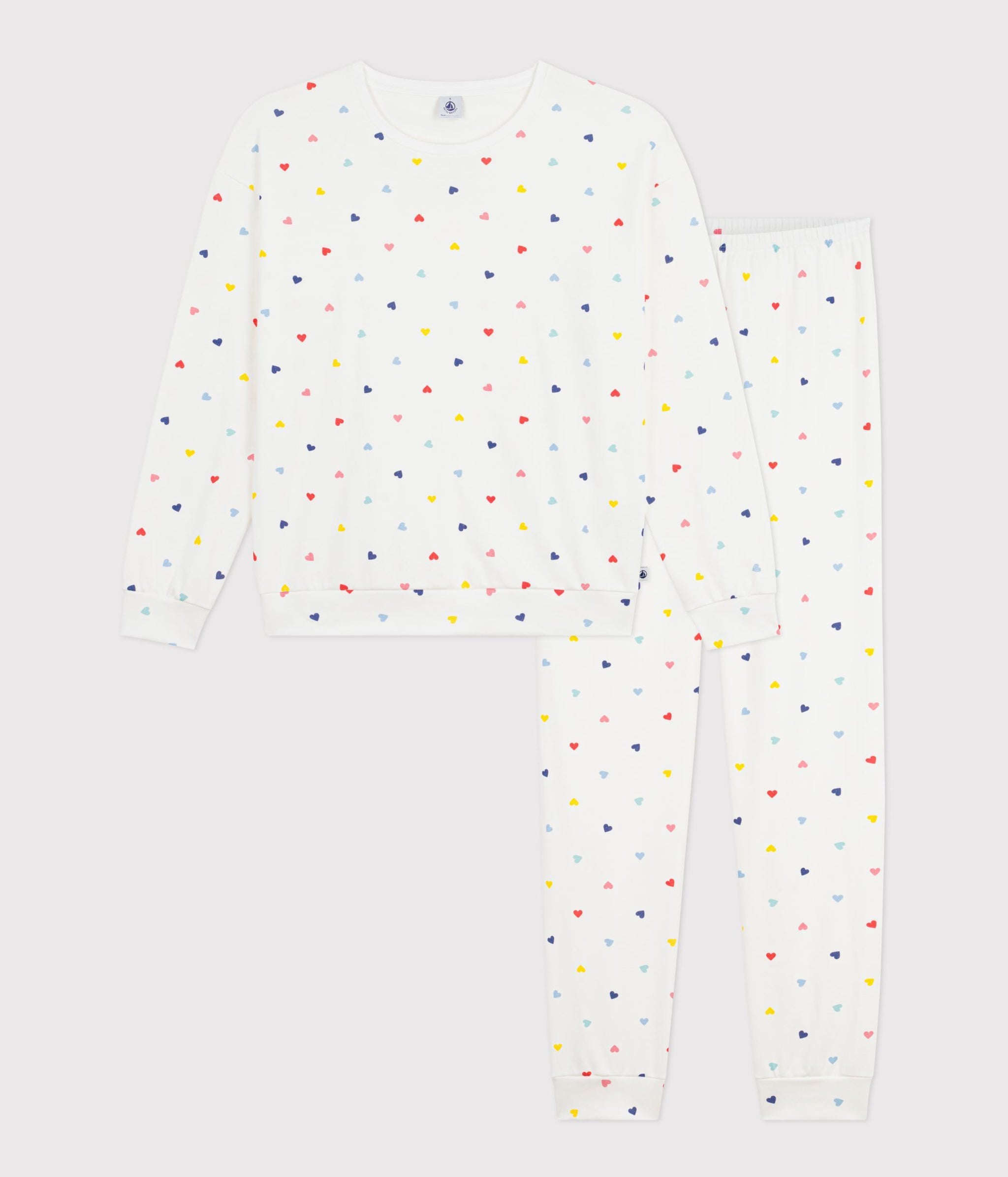 SS26 - A0F7J 01 WHITE MULTI HEARTS PAJAMAS SPRING SUMMER 2026
