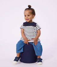 Load image into Gallery viewer, SS26 - A0F94 01 WHITE NAVY NEW ARRIVAL SAILOR SPRING SUMMER 2026 STRIPES TOPS
