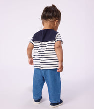 Load image into Gallery viewer, SS26 - A0F94 01 WHITE NAVY NEW ARRIVAL SAILOR SPRING SUMMER 2026 STRIPES TOPS
