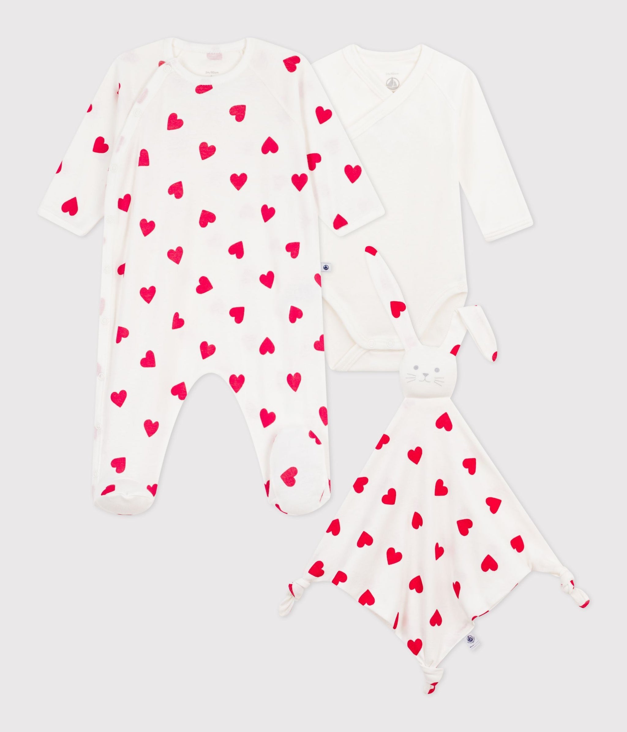 SS26 - A0FF9 00 WHITE RED ACCESSORIES BABY BODYSUITS GIFT HEARTS NEW ARRIVAL SETS SPRING SUMMER 2026